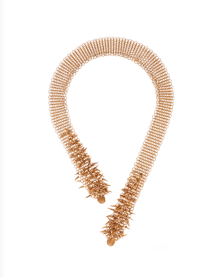 SIMON HARRISON JEWELLERY- Dionysus Bear Claw Large Chainmail gold necklace