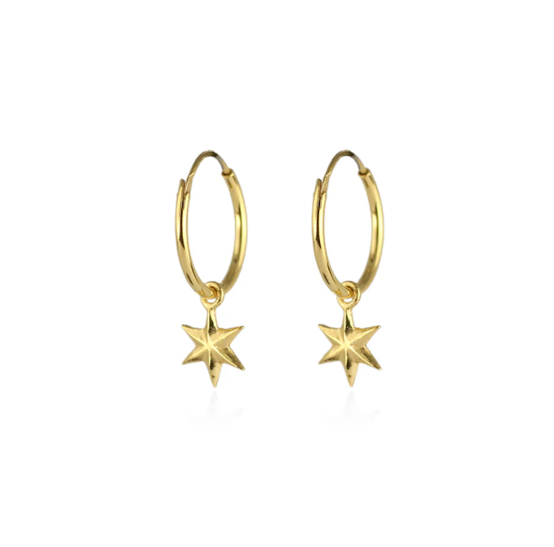 MOMOCREATURA - Mini star hoop earrings