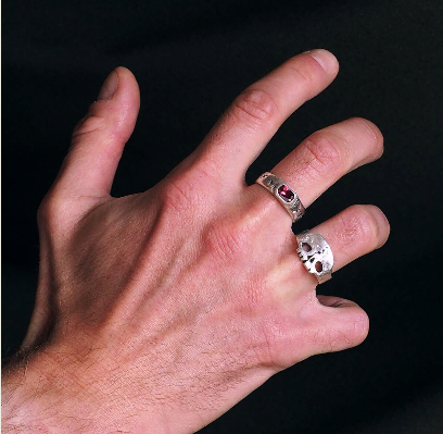 SLAB - Osillido Squish Skull Ring, Sterling Silver