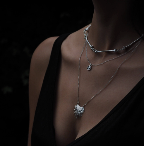 SLAB - Morano Spiked Halo Necklace, Sterling Silver