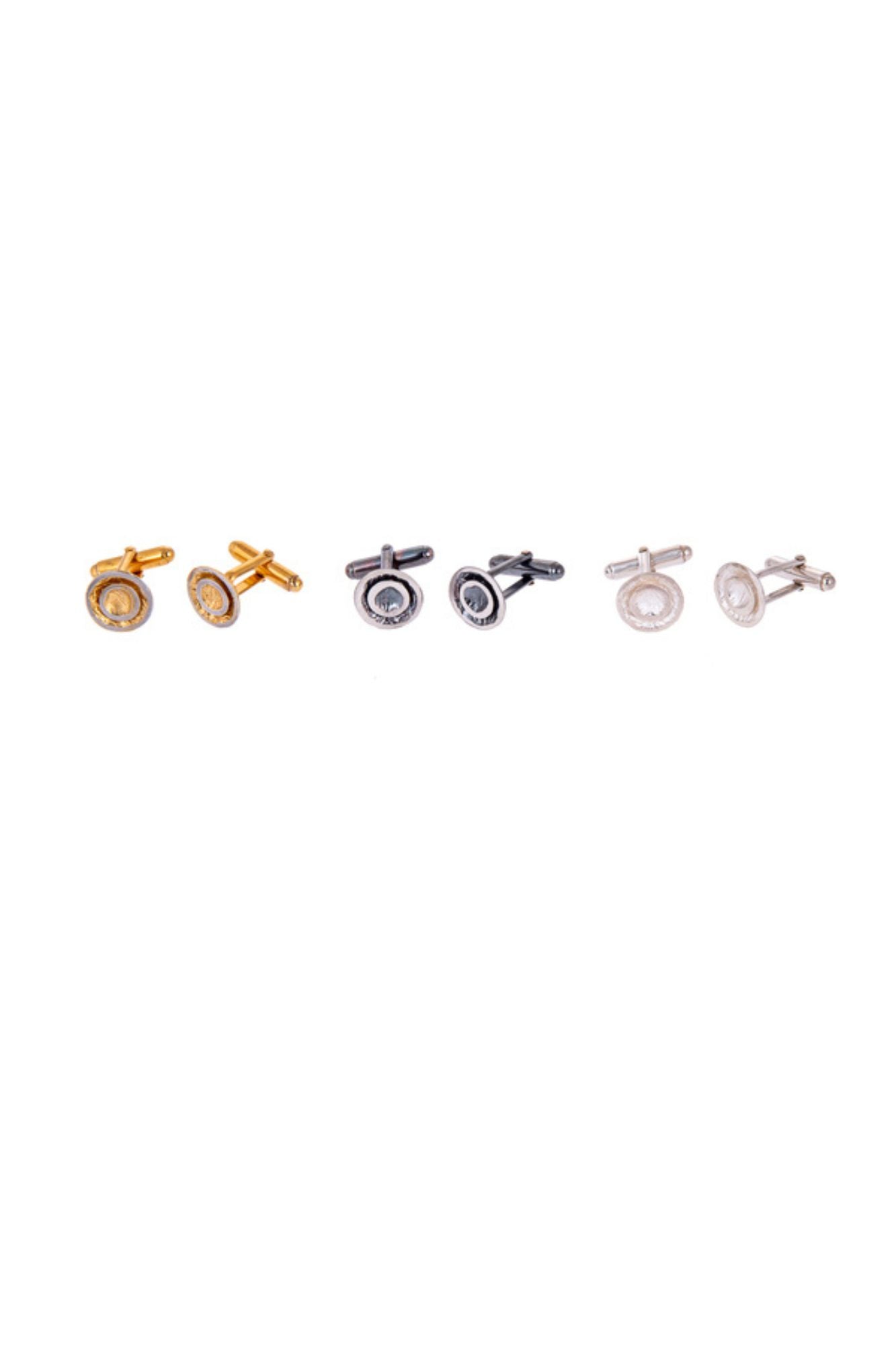 ANNE MORGAN - MOONDROP - Double Cufflinks silver/oxidised