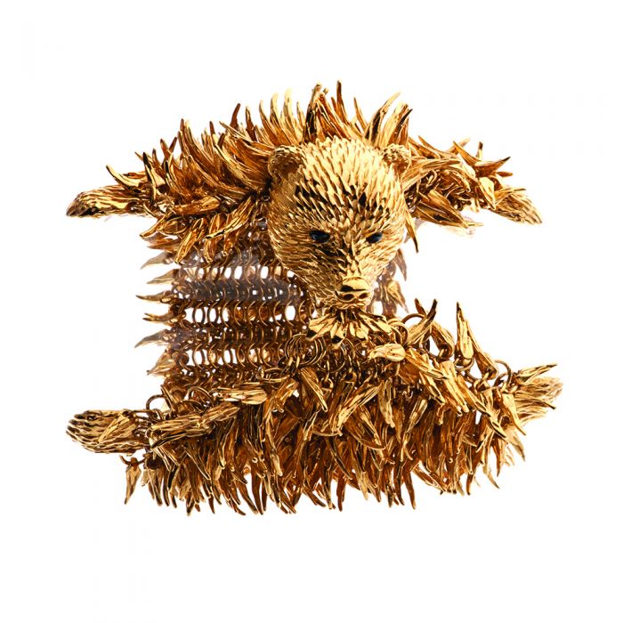 SIMON HARRISON JEWELLERY- Dionysus Bear Claw Large Bracelet gold