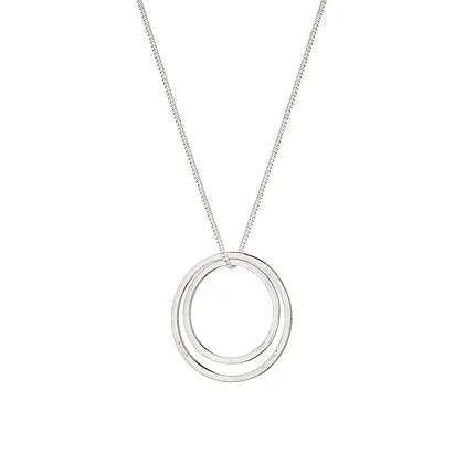 ELIN HORGAN Double circle necklace, silver