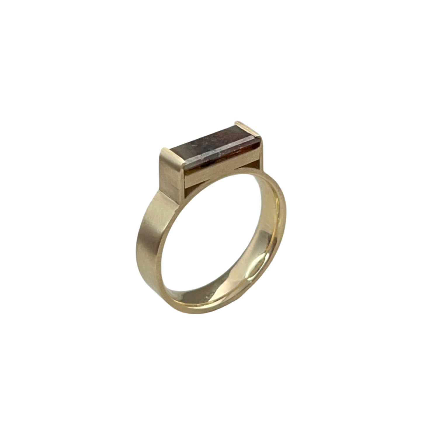 9ct Yellow Gold 1.33ct Rust Diamond Baguette Ring