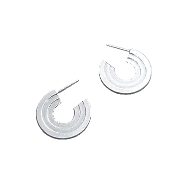 ELIN HORGAN - Vesta hoop earrings, silver