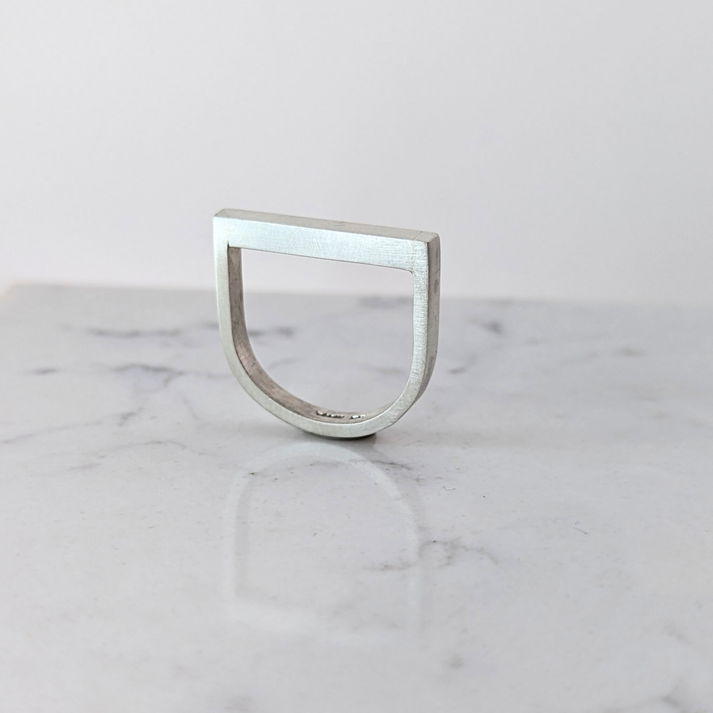 LB106 - D ring slim silver