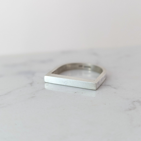 LB106 - D ring slim silver