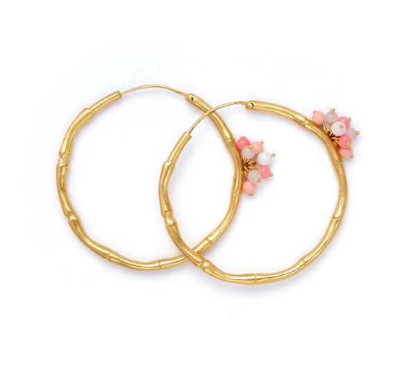 ROSITA BONITA - Bam Boo Bauble hoops medium - 47mm diameter - pink