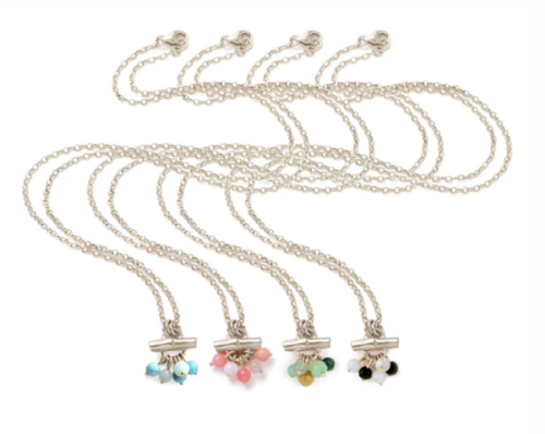 ROSITA BONITA - Bam Bam Bauble necklace, silver, black & white