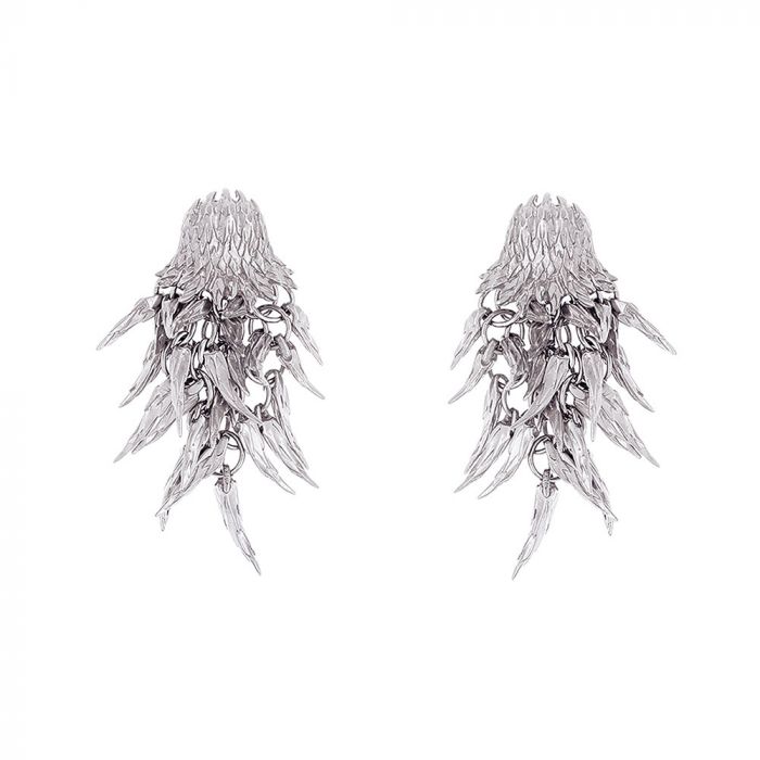 SIMON HARRISON JEWELLERY- Dionysus Bear Drop Earrings - Stainless Steel