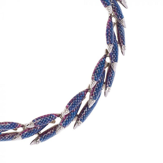 SIMON HARRISON JEWELLERY- Electra Necklace Stainless Steel Blue