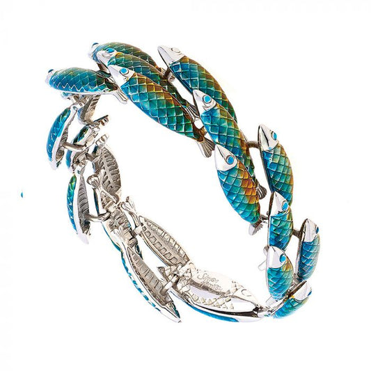 SIMON HARRISON JEWELLERY - Electra Bracelet Stainless Steel Green Multi