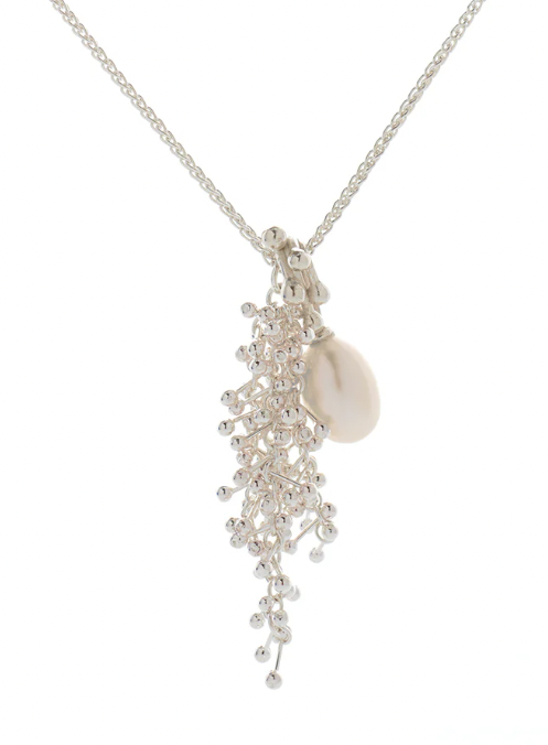 YEN Sterling Silver Bail with Pearl Charm