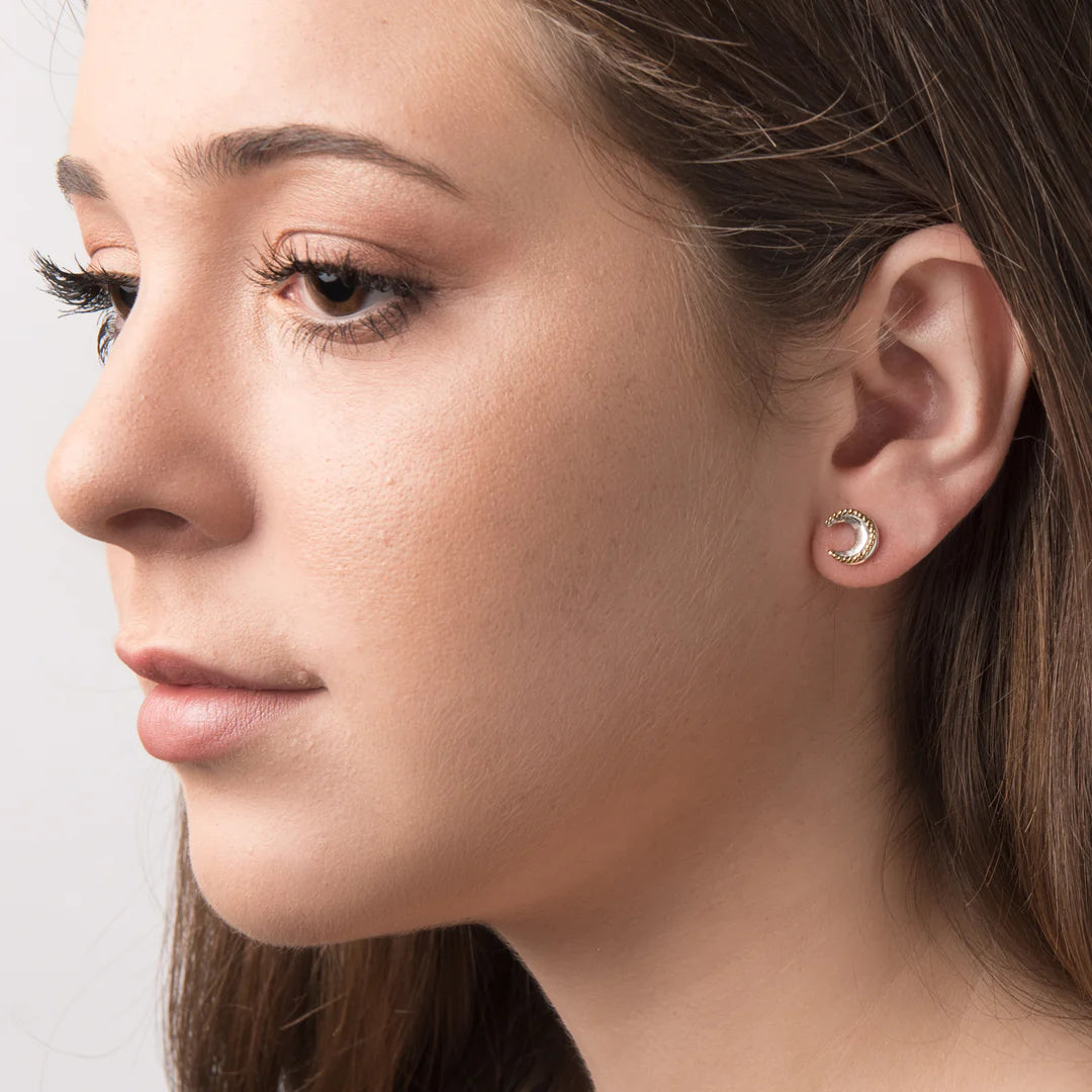 SOPHIE HARLEY - Mini Moon and Star Stud Earrings