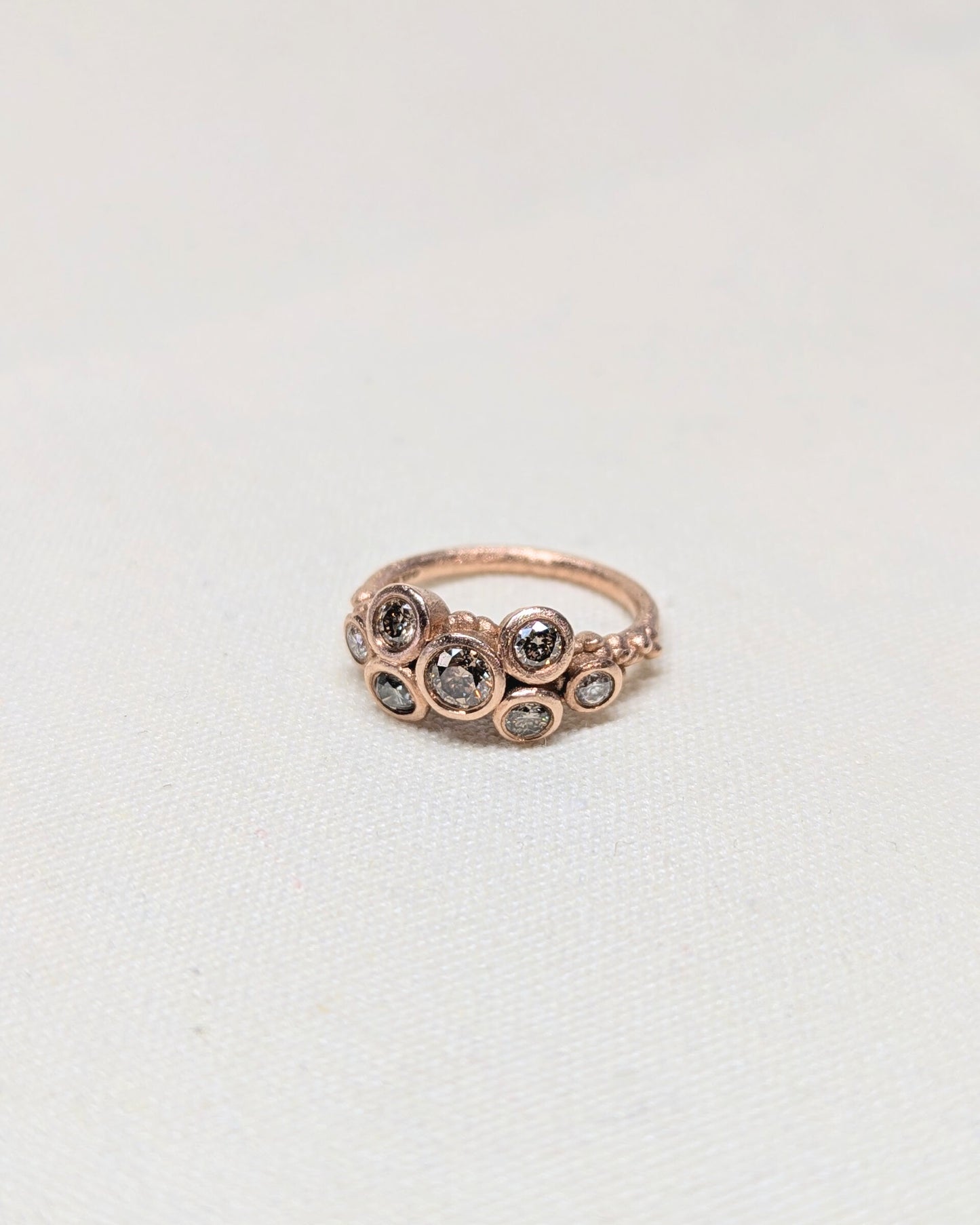 Connie Ring 9ct with Champagne Diamonds