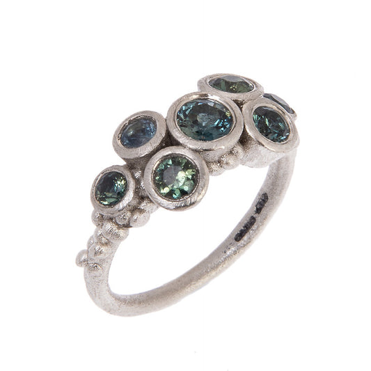 ANNE MORGAN - Connie Ring with Parti Sapphires