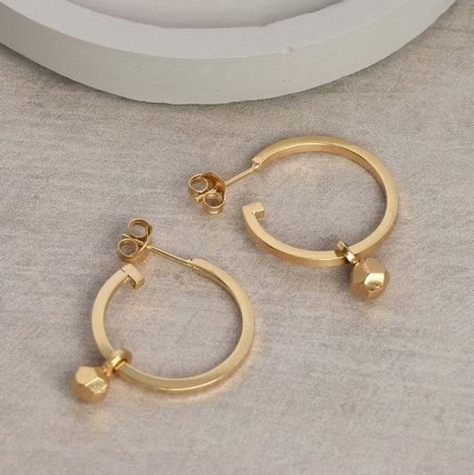 ELIN HORGAN - Small Luna Hoop Earrings, Gold