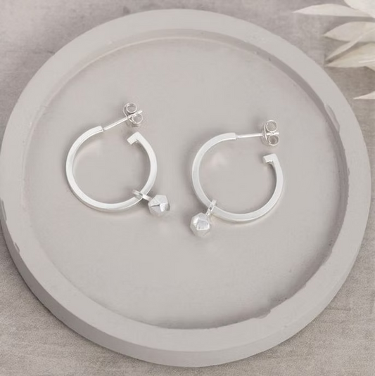 ELIN HORGAN - Small Luna Hoope Earrings, Silver