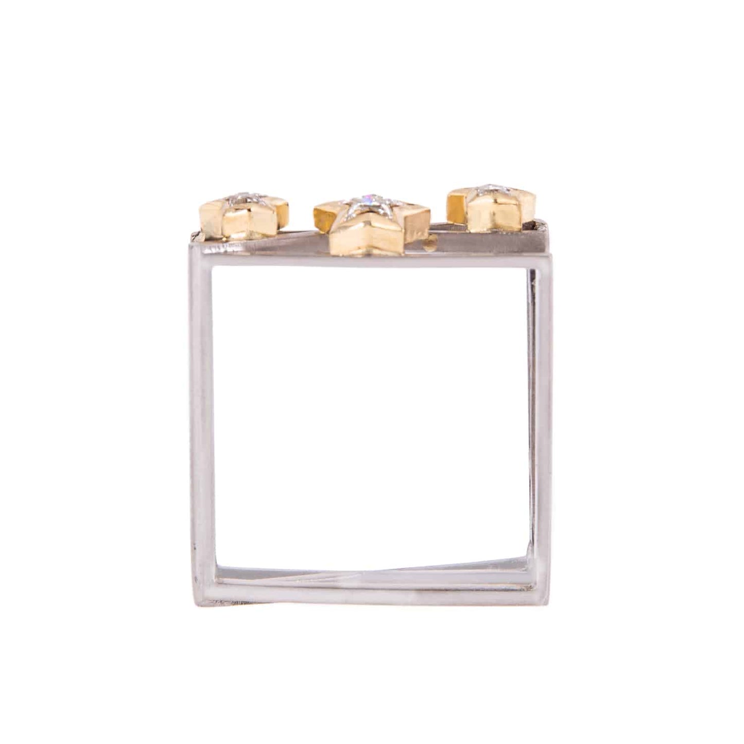 KATHARINE DANIEL - Seren Star Ring - 18ct white and yellow gold