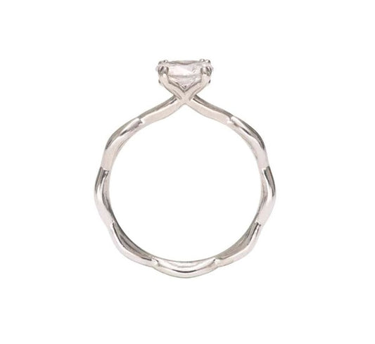 KATHARINE DANIEL - Platinum and Canadian oval diamond solitaire ring