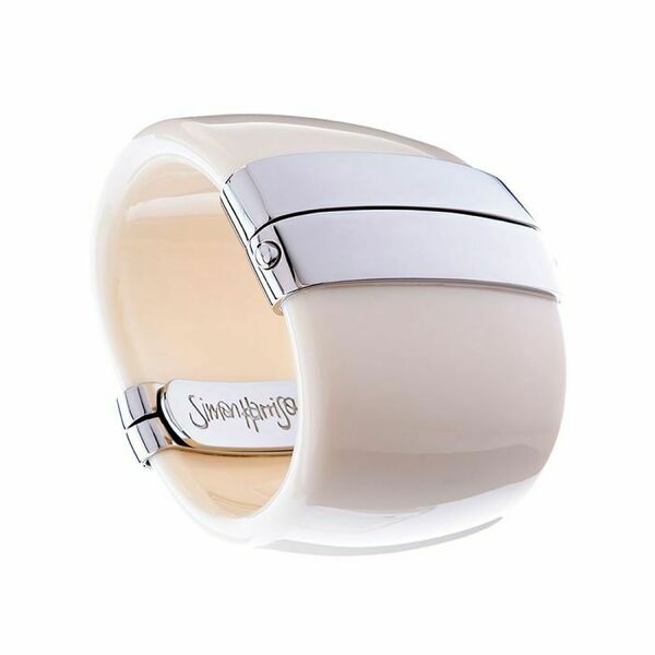 SIMON HARRISON JEWELLERY - Cream Stainless Steel Bangle XL