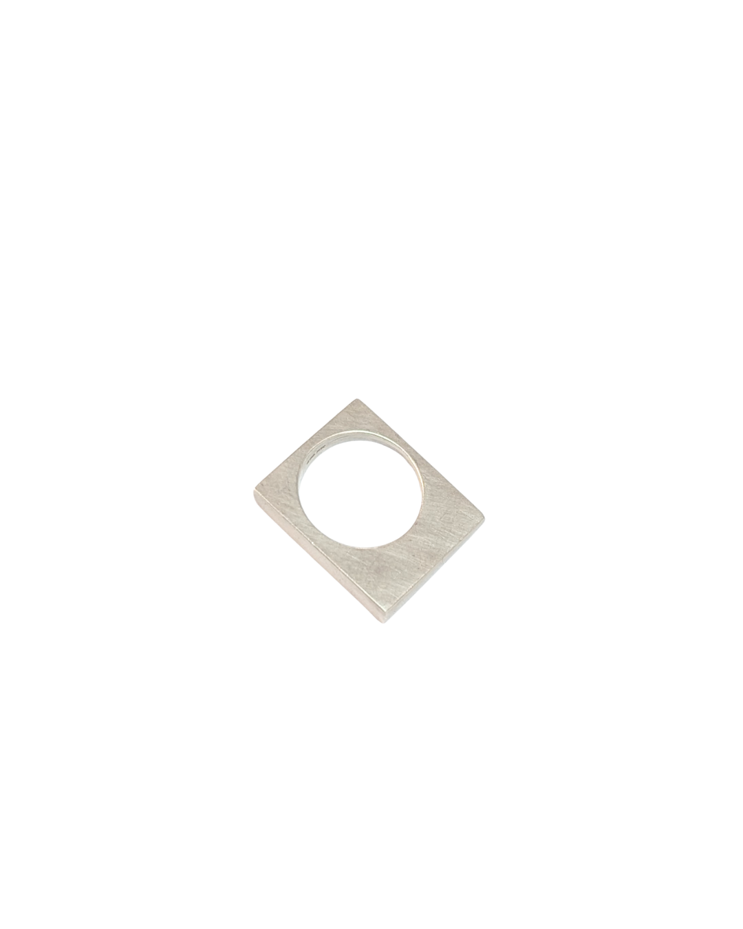 LUCY BURKE - Asymmetrical silver slice ring