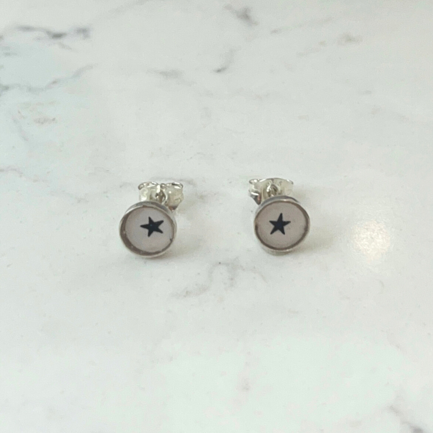 CLARE COLLINSON - Small Sterling Silver Studs - Stars