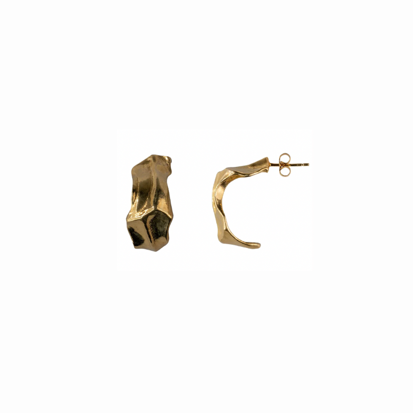 DUXFORD STUDIOS - Mea 18 Carat Gold Vermeil Sculptural Hoop Earrings