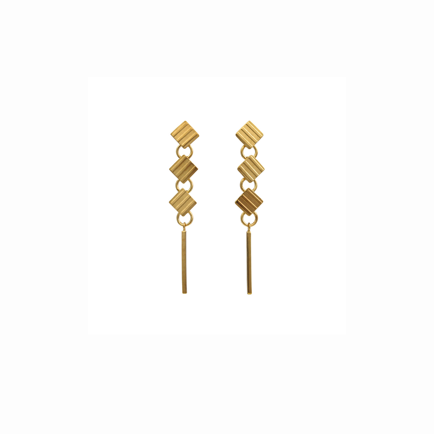 CARA TONKIN - Metropolis Triple Drop Earrings- Gold Vermeil