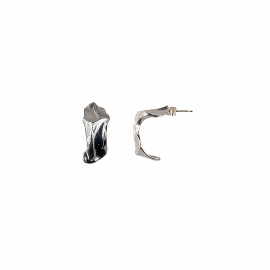 DUXFORD STUDIOS - Mea Sterling Silver Organic Shaped Earrings