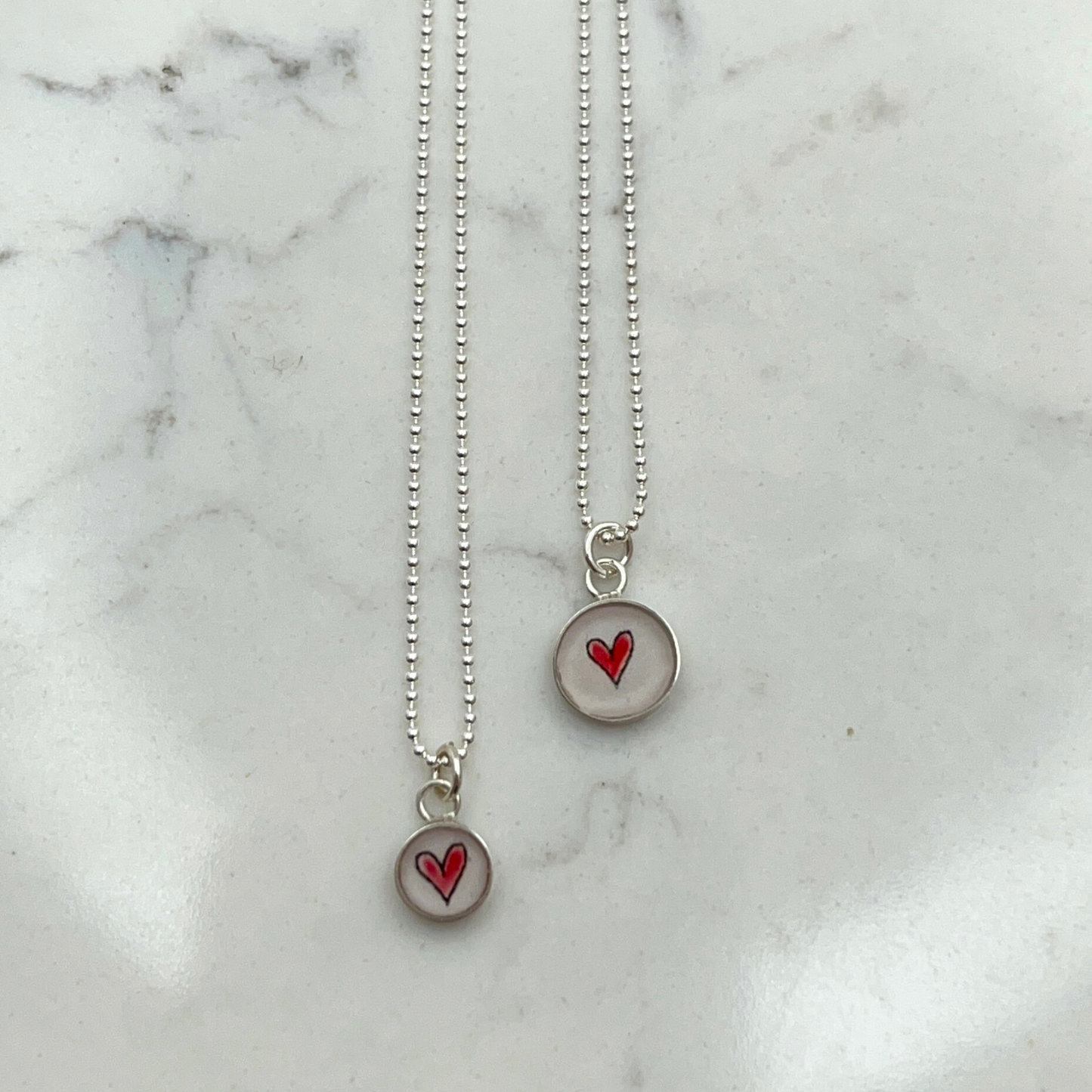 CLARE COLLISON -  Single Charm Pendant 8mm - Red Heart