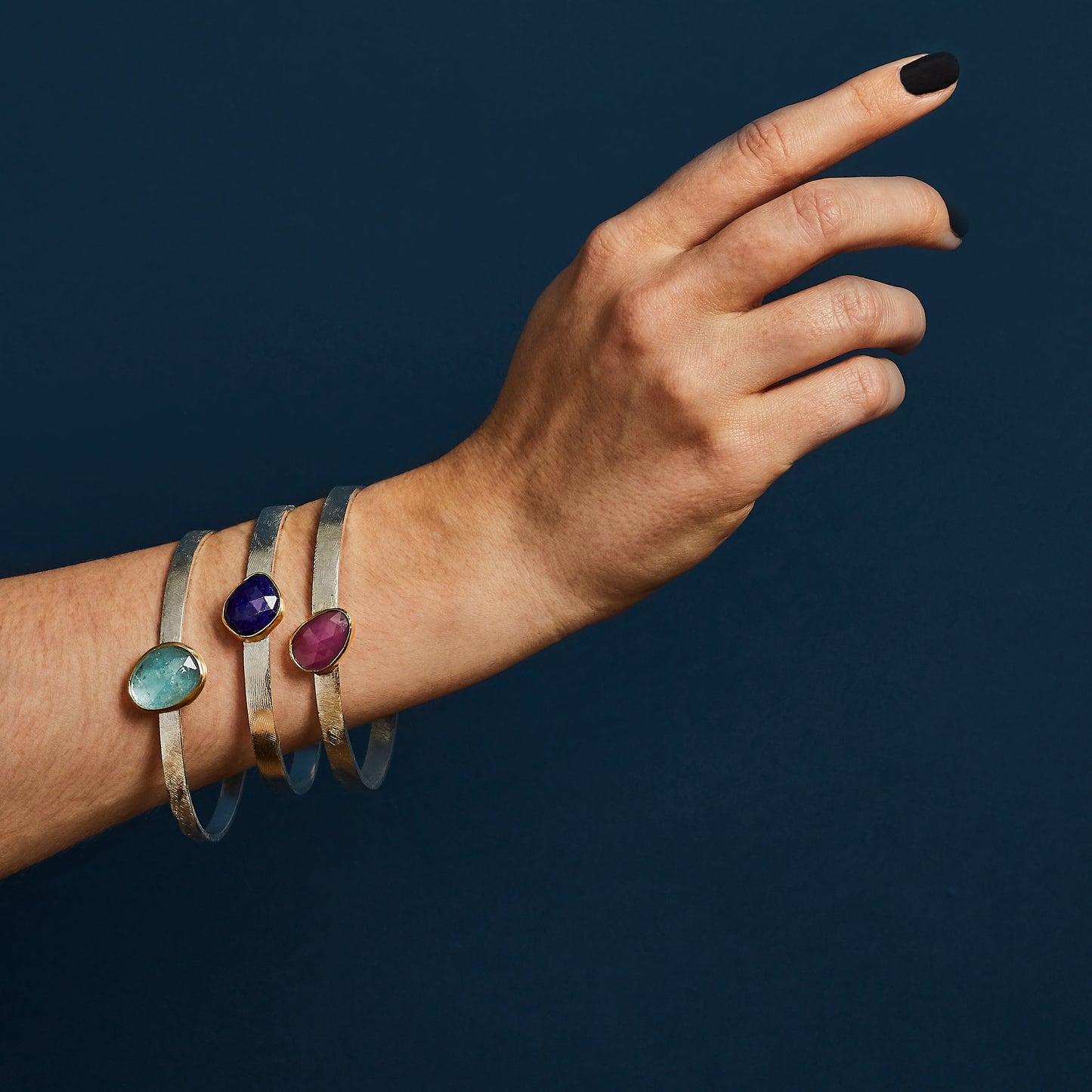 ANNE MORGAN - Lizzie Bangle, Ruby Sapphire set in 18ct Gold