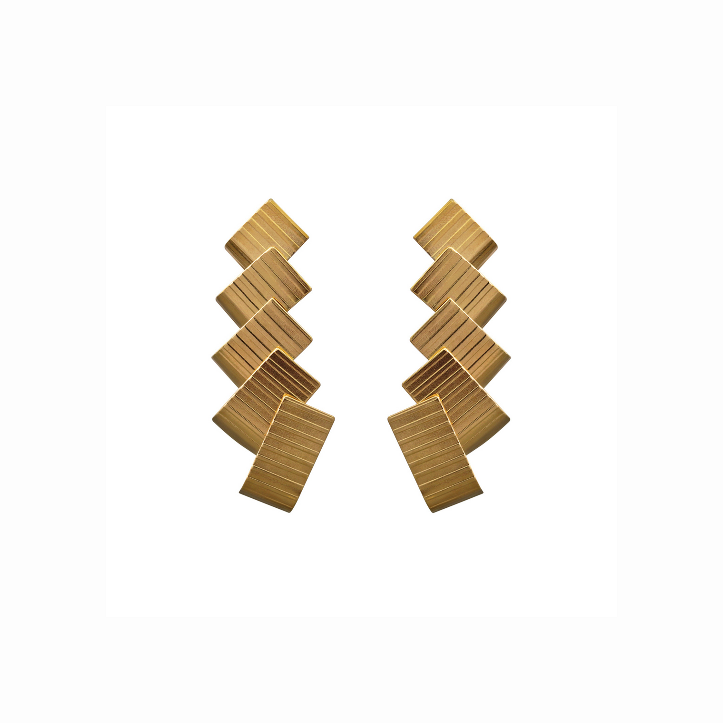 CARA TONKIN - Metropolis Graduated Drop Earring- Gold Vermeil