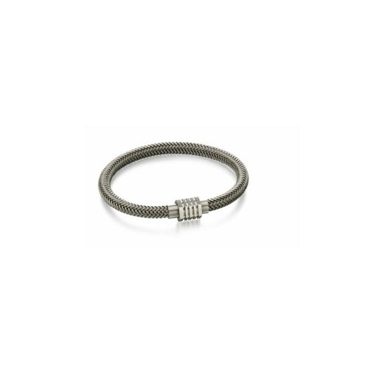 FRED BENNETT - Stainless steel silver coloured woven bracelet