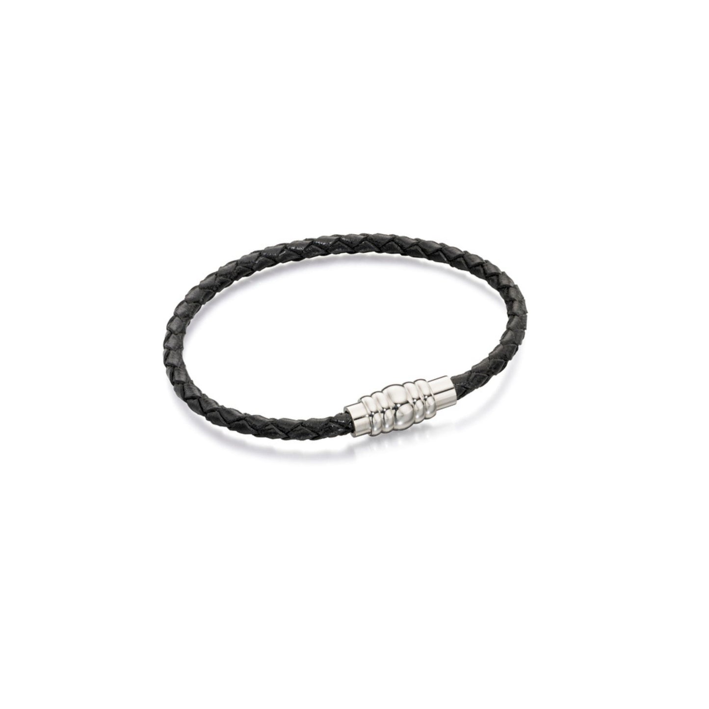 FRED BENNETT - Black leather bracelet