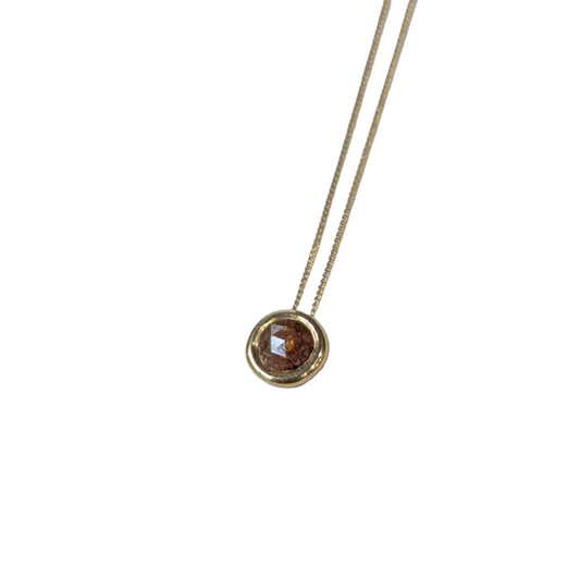 ANNE MORGAN - Brown Rose Cut Diamond Pendant