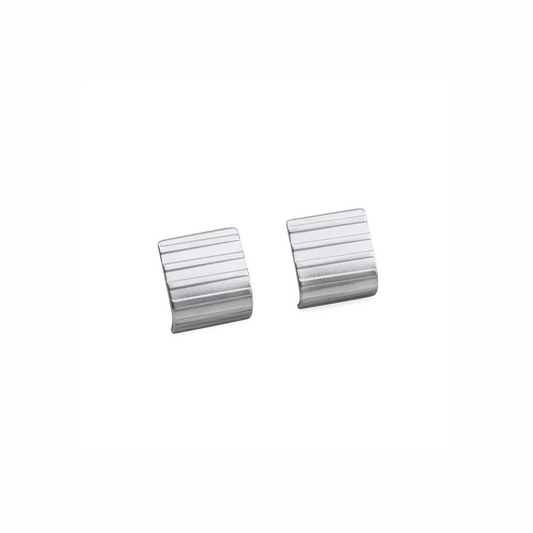 CARA TONKIN - Metropolis Curved Stud Earrings- Silver