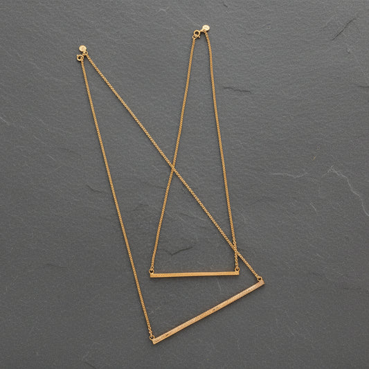 ANNE MORGAN  Bar Necklaces Small Gold Plated