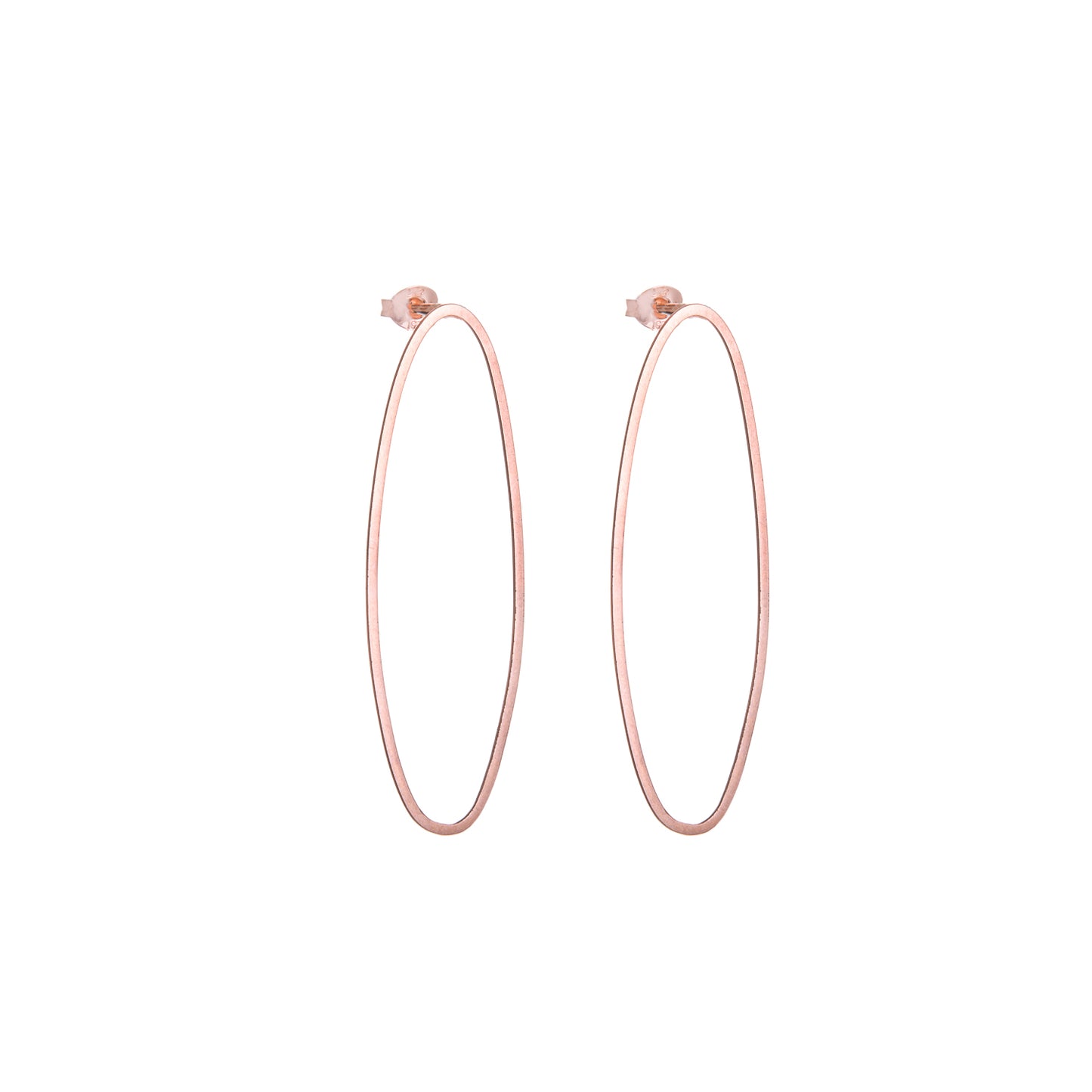 ANNE MORGAN -  Oval Earrings Rose Gold Platted