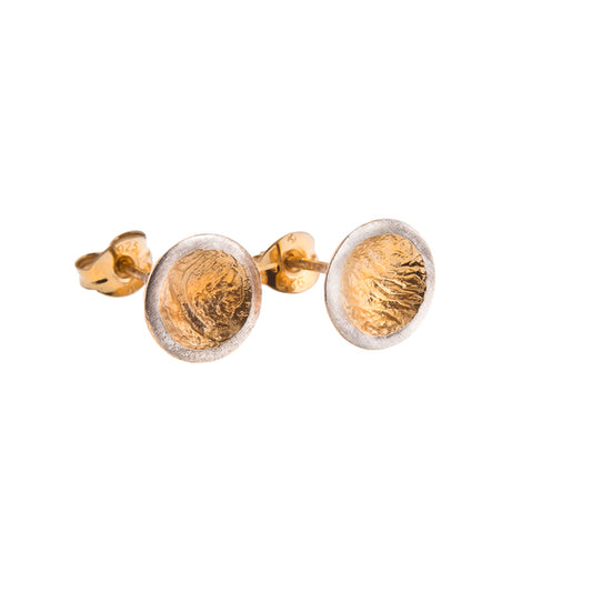 ANNE MORGAN - Moonscape gold plate studs