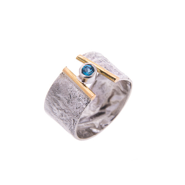 ANNE MORGAN -  Moonscape Sterling Silver Memory Ring