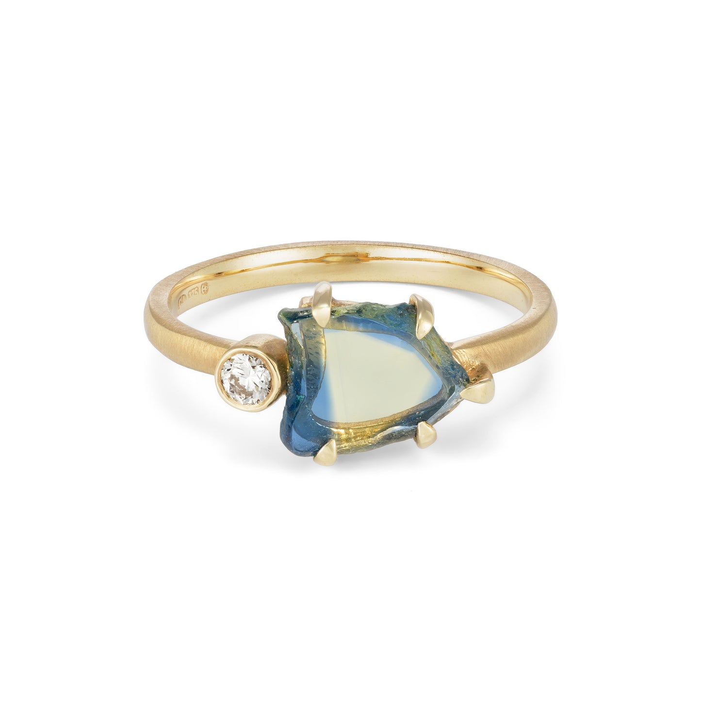 ANNE MORGAN - Freeform Sapphire Ring & Diamond