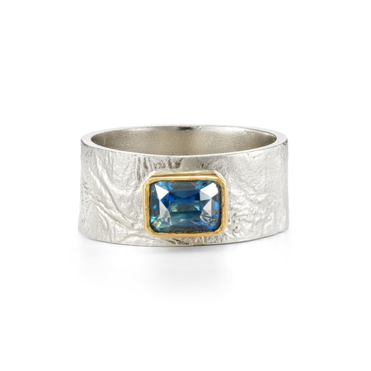 ANNE MORGAN - Rebecca Ring with Teal Sapphire