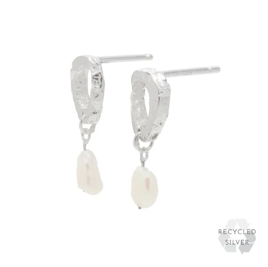 LOVENESS LEE - Dio Earrings - Recycled sterling silver with freshwater pearls