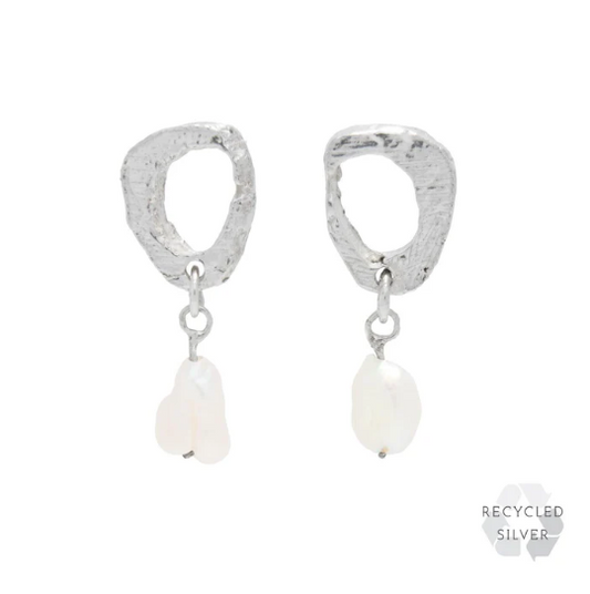 LOVENESS LEE - Dio Earrings - Recycled sterling silver with freshwater pearls