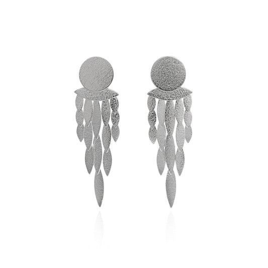 CT217 - Icarus Waterfall Earrings - Silver