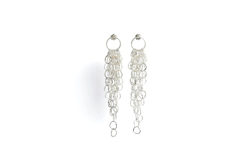 BEA JARENO - Afiok Medium Cascade Earrings Recycled Sterling Silver