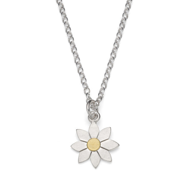 DIANA GREENWOOD - Dahlia pendant, silver and 18ct gold