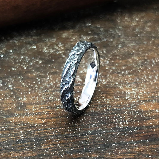 Woodengold - Black Silver Mountain Ring 3.5mm