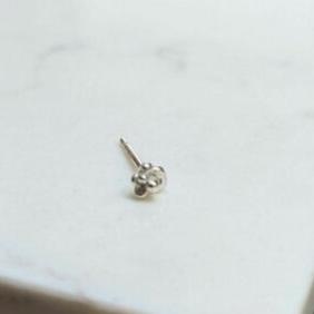 BJ05 Plethora single piercing stud earring in recycled sterling silver